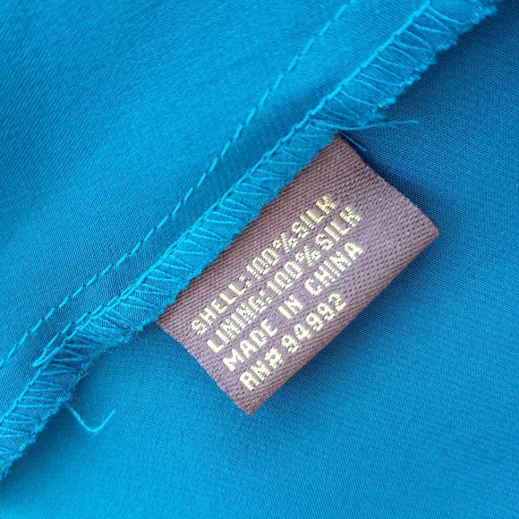 Teal Silk Halter Midi Dress Embellished Backless - Picture 10 of 10